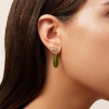 Billede af Julie Sandlau Treasure Drop Moss Green øreringe forgyldt sølv m. krystal + cz