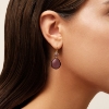 Billede af Julie Sandlau Prime Drop Rhodolite øreringe forgyldt sølv m. krystal