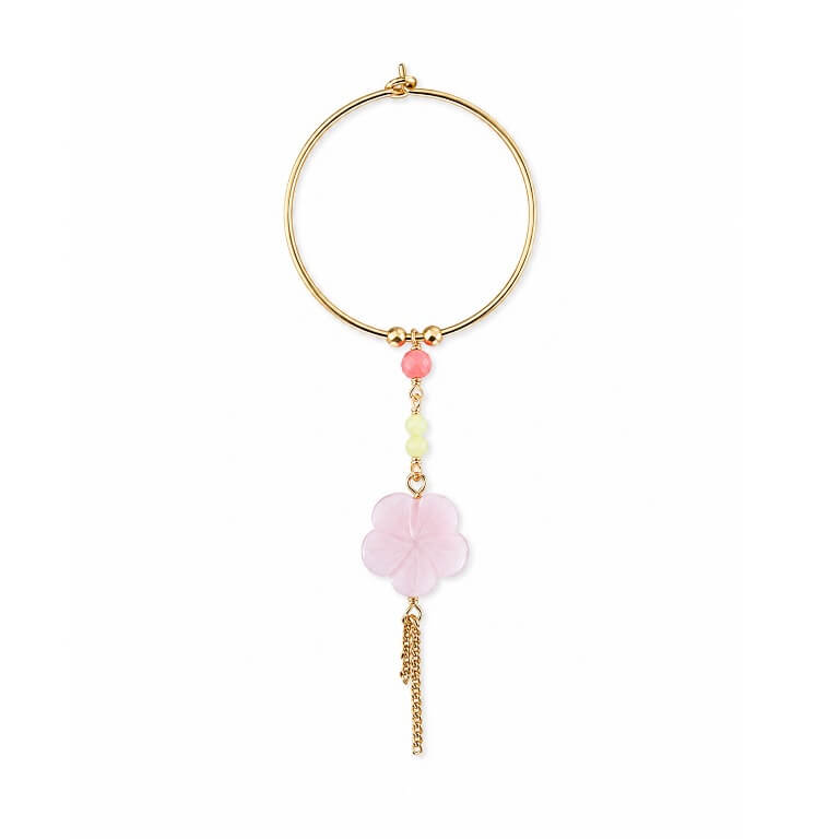 Billede af STINE A Cherry Blossom Hoop ørering forgyldt sølv (1 stk.)