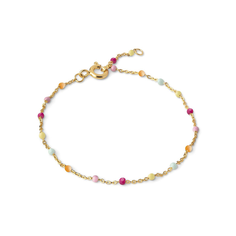 Billede af ENAMEL Copenhagen Lola Rainbow armbånd forgyldt messing (15 + 4 cm)