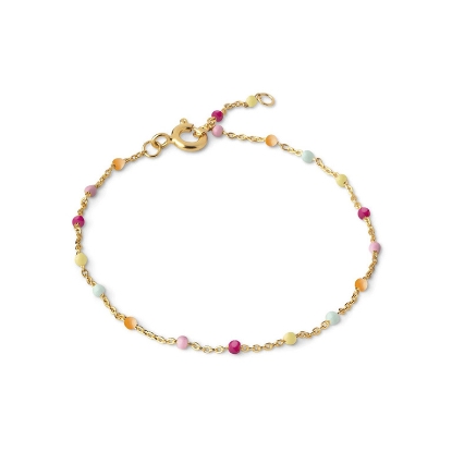 Billede af ENAMEL Copenhagen Lola Rainbow armbånd forgyldt messing (15 + 4 cm)
