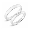 Billede af Vielses & Forlovelses ringe, d-ring 3* 0,01 w/vs. 14 kt. hvg. 