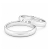 Billede af Vielses & Forlovelses ringe, d-ring 3* 0,01 w/vs. 14 kt. hvg. 