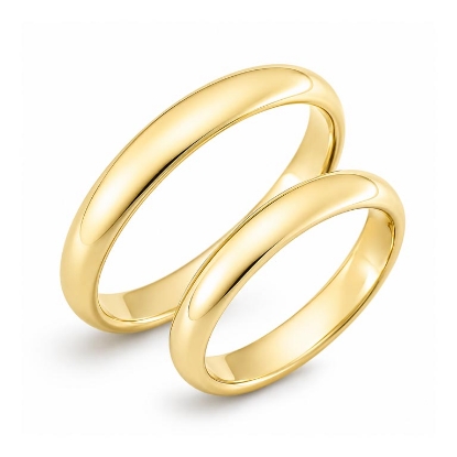 Billede af Vielses & Forlovelses ringe 14 kt. (br. 3,5 mm. tk. 1,5 mm.)