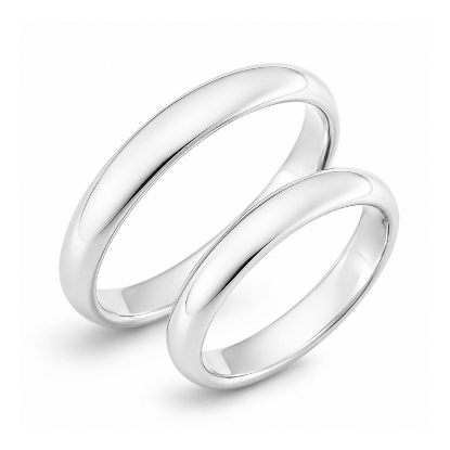 Billede af Vielses & Forlovelses ringe 14 kt. hvg. (br. 3,5 mm. tk. 1,5 mm.) 