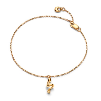 Billede af Maria Black 'Coil' armbånd forgyldt sølv (17-18,5 cm)