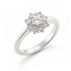 Billede af Rosetring i 14 kt. hvidguld med brillanter