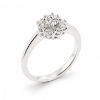 Billede af Rosetring i 14 kt. hvidguld med brillanter