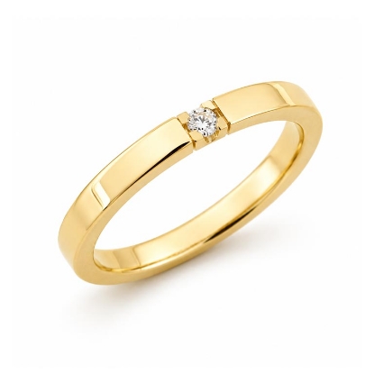 Billede af Alliancering brillant 0,04 w/vs. 14 kt. guld