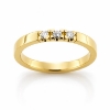 Billede af Alliancering i 14 kt. m. diamanter 3* 0,04 w/vs.