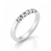 Billede af Allia. ring 14 kt. hvg. 5* 0,04 w/vs. (b.2,6 mm.,tyk.1,8 mm.)