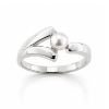 Billede af Ring saltvands perle 4½-5 m/m. 925s