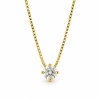 Billede af Collie med brill. 0,15 ct. w/si. 4 grab. chatonsfatn. ven. tr. 0,8 mm. 42 cm. 14 kt.