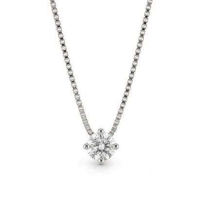 Billede af Collie med brill. 0,25 ct. w/si. 4 grab. chatonsfatn. ven. tr. 0,8 mm. 42 cm. 14 kt. hvg.