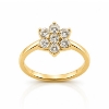 Billede af Rosetring med 7 brill. a 0,09 w/vs. 14 kt.