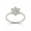 Billede af Rosetring med 7 brill. a 0,09 w/vs. 14 kt. hvg.