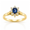 Billede af Sapphire Devotion ring i 14 kt. m. safir og brillanter