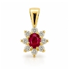 Billede af Ruby Devotion vedhæng i 14 kt. m. rubin og brillanter