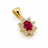 Billede af Ruby Devotion vedhæng i 14 kt. m. rubin og brillanter