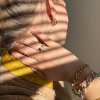 Billede af Ring m. syn. sten 4,5 mm. 8 kt.