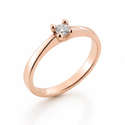 Billede af Dream Delux Ring 4 grab. brill. 0,10 w/vs. 14 kt. rosa