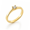 Billede af Lux Ring 4 grab. brill. 0,10 w/pi. 8 kt. 