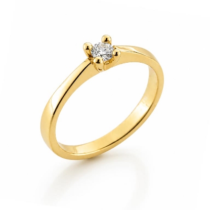 Billede af Lux Ring 4 grab. brill. 0,10 w/pi. 8 kt. 