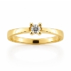 Billede af Lux Ring 4 grab. brill. 0,10 w/piq. 14 kt. 