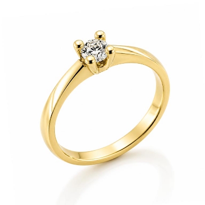 Billede af Lux Ring 4 grab. brill. 0,20 w/piq. 14 kt. 
