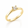Billede af Lux Ring 4 grab. brill. 0,25 w/piq. 14 kt. 