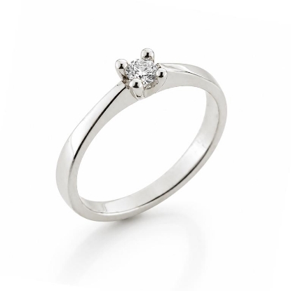 Billede af Lux ring med brill.  0,10 ct. w/pi. 925s.