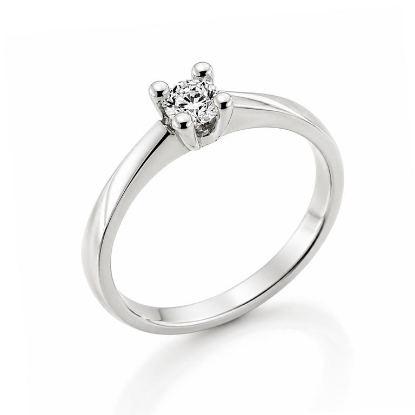 Billede af Lux ring med brill. 0,20 ct. w/pi. 925s.