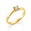 Billede af Lux ring med syn. zirk. 4,0 mm. i forgyldt sølv