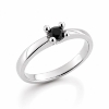 Billede af Lux Ring med sort brill. 0,15 ct. 14 kt. hvg. 