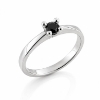 Billede af Lux Ring med sort brill. 0,20 ct. 14 kt. hvg. 