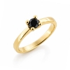 Billede af Lux Ring med sort brill. 0,30 ct. 14 kt.  
