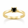 Billede af Lux Ring med sort brill. 0,30 ct. 14 kt.  