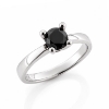 Billede af Lux Ring med sort brill. 1,0 ct. 14 kt. hvg. 