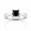 Billede af Lux Ring med sort brill. 0,75 ct. 14 kt. hvg. 