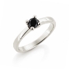 Billede af Lux Ring med sort brill. 0,50 ct. 14 kt. hvg. 
