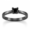 Billede af Lux Ring med sort brill. 0,30 ct. 14 kt. hvg. sort rhodineret