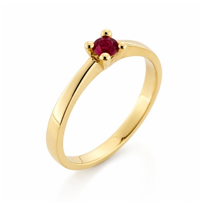 Billede af Lux Ring m. ægte rubin 0,15 ct. 14 kt. 