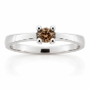 Billede af Lux Ring med brill. coffee 0,10 ct. i sølv