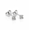 Billede af Lux øreringe 4 grab. fatning, 2* 0,10 w/piq. 14 kt. hvg. 