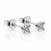 Billede af Lux øreringe 4 grab. fatning, 2* 0,15 w/piq. 14 kt. hvg.  