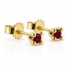 Billede af Lux øreringe m. rubin, 4 grab. fatning, 2* 3,5 mm. (ca. a 0,15 ct.) 14 kt. 