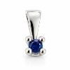 Billede af Lux vedhæng m. safir 2,5 mm. ca. 0,10 ct. 14 kt. hvg.