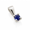 Billede af Lux vedhæng m. safir 2,5 mm. ca. 0,10 ct. 14 kt. hvg.