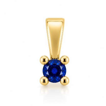 Billede af Lux vedhæng m. safir 3,5 mm. ca. 0,25 ct. 14 kt. 