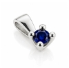 Billede af Lux vedhæng m. safir 4,5 mm. ca. 0,35 ct. 14 kt.hvg.